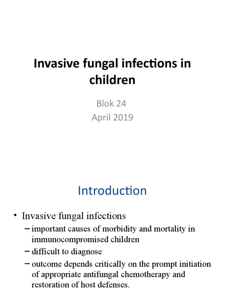 Invasive Fungal Infections in Children | PDF | Candidiasis | Candida ...