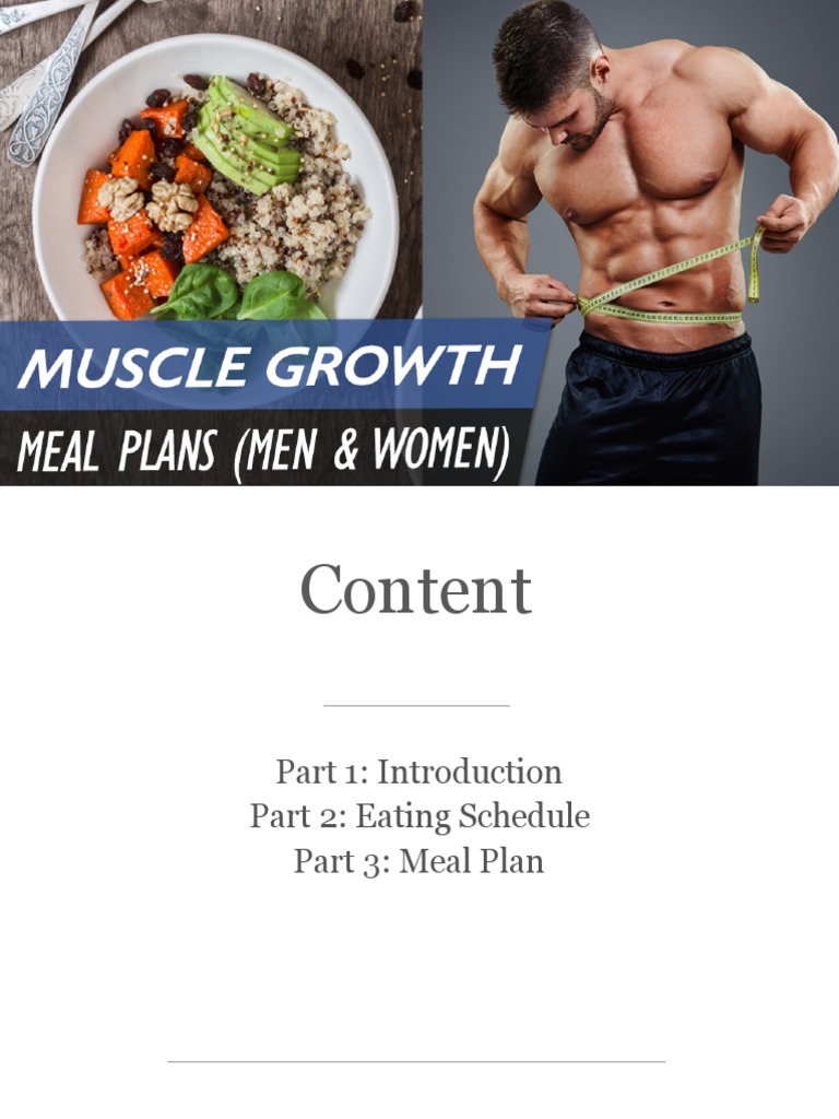 Muscle Growth Meal Plans | PDF | Meal | Lunch