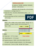 Example:A Generation Station of 50 MW Maximum Demand ,: Continue Lecture Four