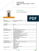 Product Data Sheet: Unity Processor Modicon Quantum - 1024 KB - 266Mhz