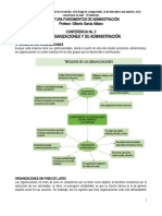 CONFERENCIA No. 2 LAS ORGANIZACIONES Y SU ADMINISTRACIÓN