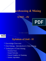 Data Warehousing & Mining: Unit - Iv
