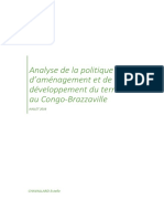 2017 03 08 Analyse de La Politique D'amenagement Et de Developpement Du Territoire Au Congo Brazzaville Ce FR PDF