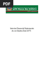 Interim Financial Statements As On Chaitra End 2075