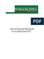 Interim Financial Statements of Agricultural Development Bank