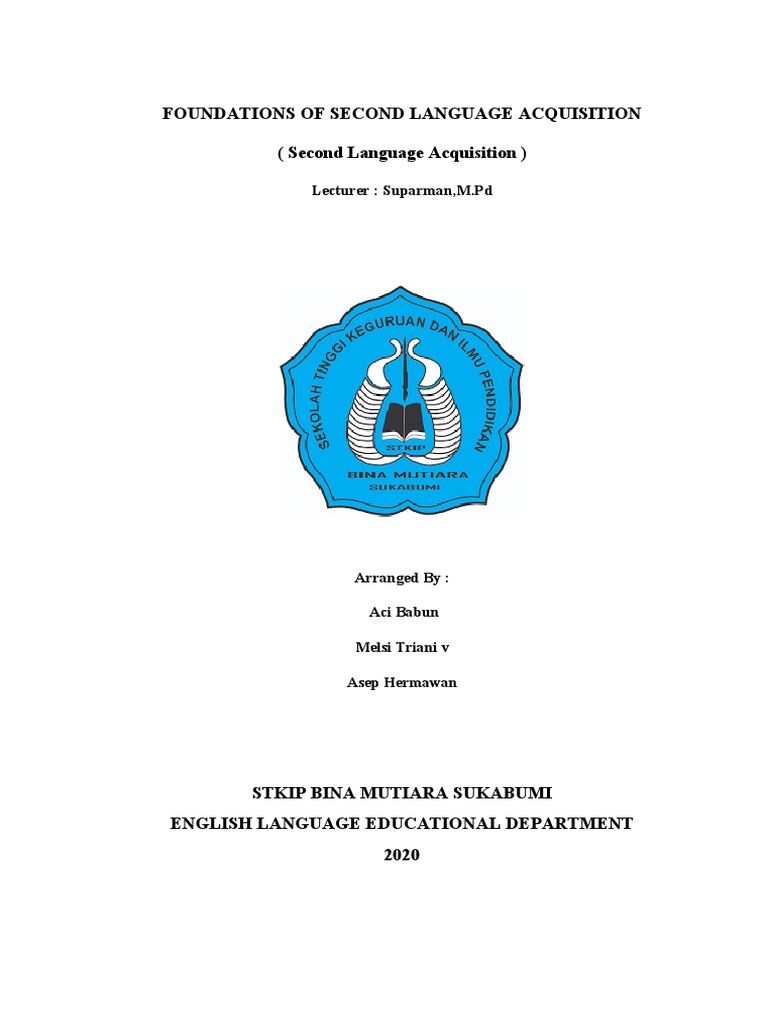Foundations of Second Language Acquisition | PDF | Second Language ...