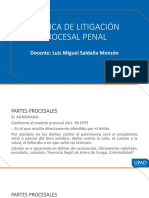 Técnica de Litigación Procesal Penal: Docente: Luis Miguel Saldaña Monzón