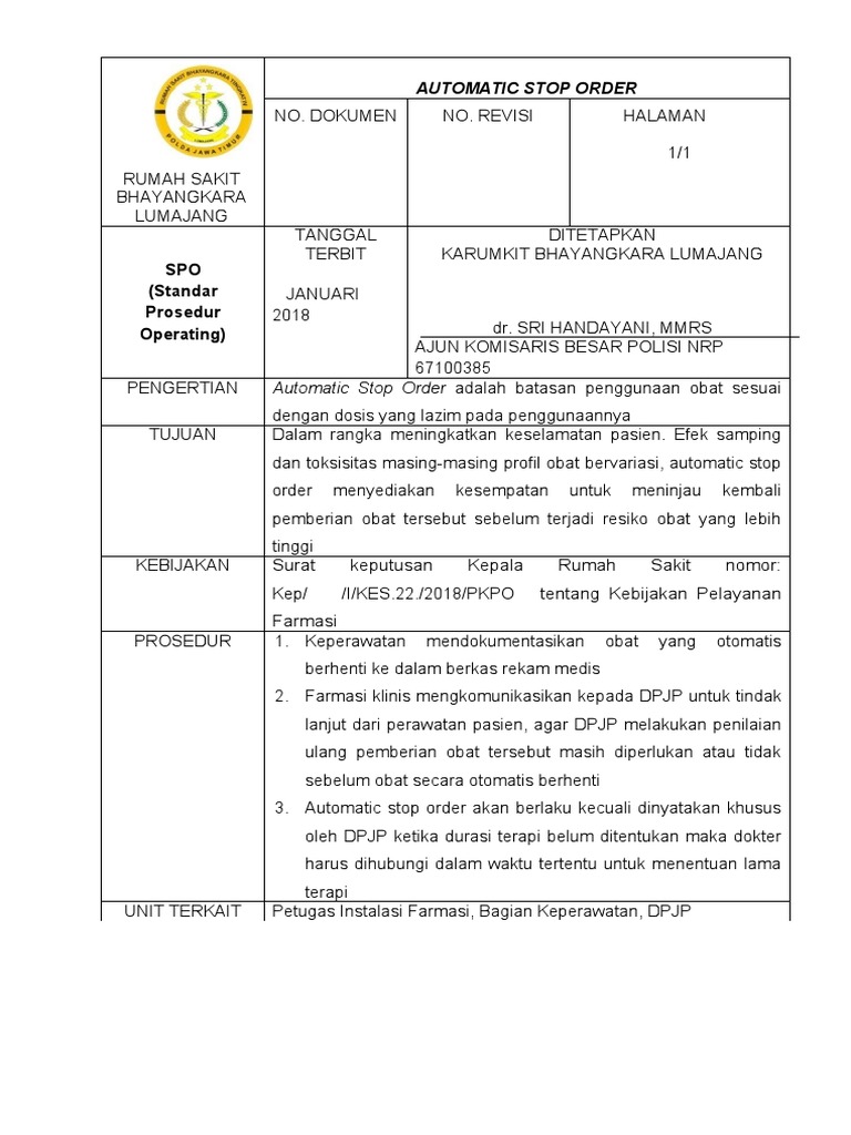 Spo Automatic Stop | PDF