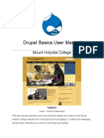 Drupal Basics User Manual: Mount Holyoke College