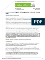 Role of Anesthesiologist in The Management of A Child With Cerebral Palsy