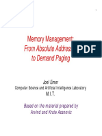 Memory Management:: From Absolute Addresses To Demand Paging