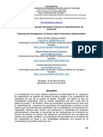 Capacitación y Gestión Del Talento Humano en Administración de Empresas Training and Management of Human Talent in Business Administration