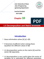 LU Decomposition for Matrix Inversion
