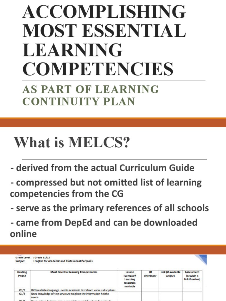 As Part of Learning Continuity Plan PDF