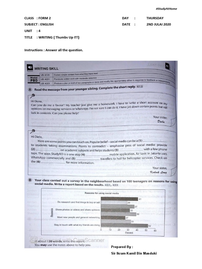 Form 2 English Writing Assignment | PDF