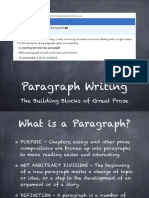 Paragraph Writing: The Building Blocks of Great Prose