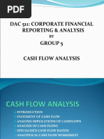 Dac 511: Corporate Financial Reporting & Analysis Group 5 Cash Flow Analysis