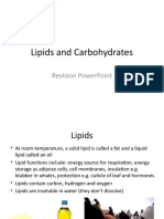 Lipids and Carbohydrates