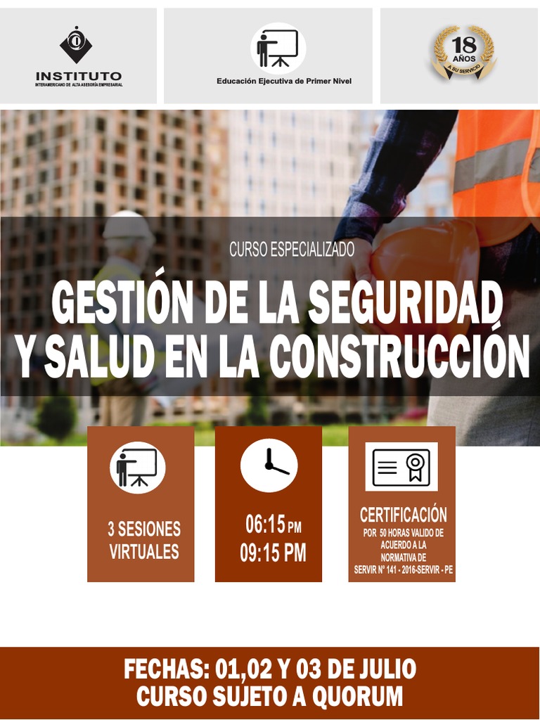 Gestion De Seguridad Y Salud En La Construccion Pdf Sectores