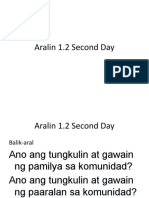 Araling Panlipunan .Aralin 1.2 Second Day