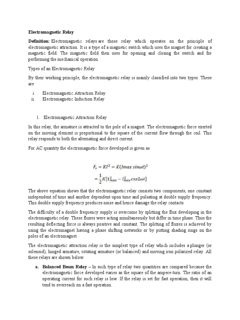Relay Definition Relays Are Those