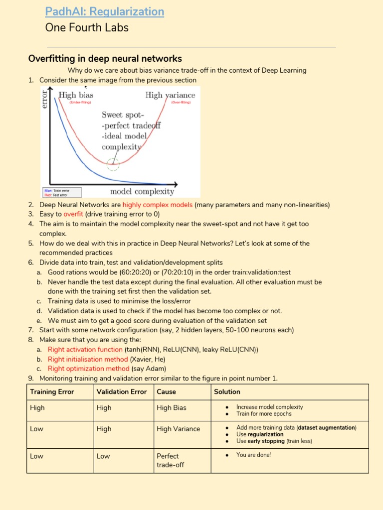 Deep Learning Regularization Techniques | PDF | Teaching Methods ...