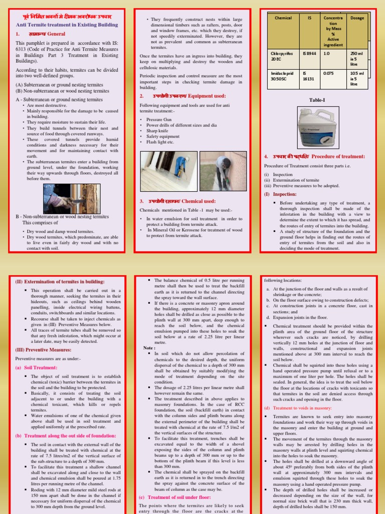 Pamphlet On Anti Termite Treatment PDF | PDF | Soil | Personal ...