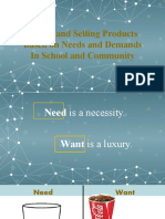 Buying and Selling Products Based On Needs and Demands in School and Community