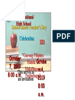 Teachers Day Celebration Sample Program Template