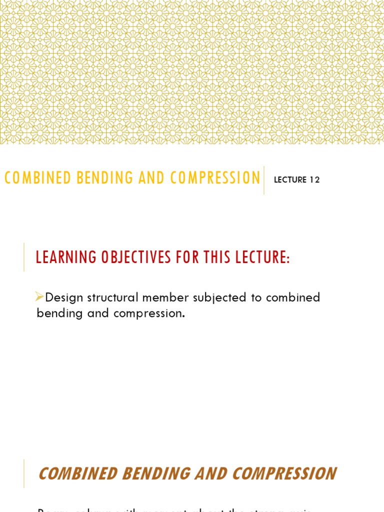 CE133-4 - LEC12 - Combined Bending and Compression PDF | PDF | Science ...