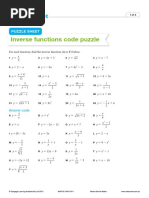 Inverse Functions Code Puzzle