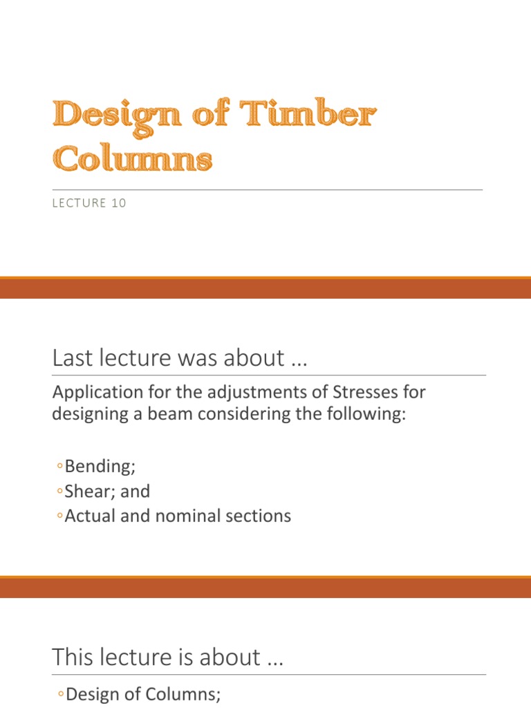 Timber Column Design and Analysis | PDF | Buckling | Column