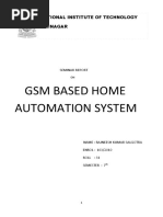 GSM Based Home Automation System: National Institute of Technology Srinagar