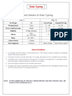 Project Details of Data Typing