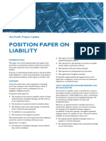 Position Paper On Liability: Asia Pacific Projects Update