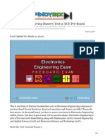 Electronics Engineering Mastery Test 9 ECE Pre-Board PDF