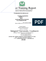 Summer Training Report: Integral University, Lucknow