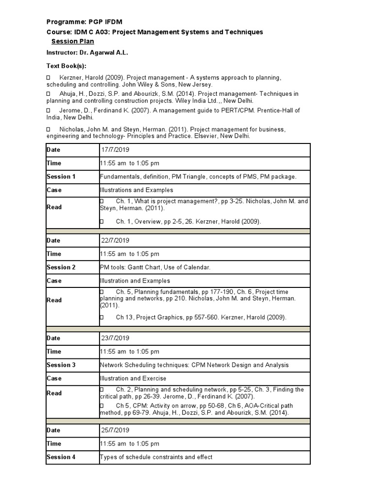 Idm C A03 Project Management Systems And Techniques Project Management Technology Engineering