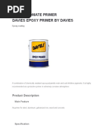 Zinc Chromate Primer Davies Epoxy Primer by Davies: Product Description