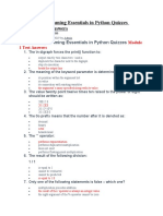 PCAP - Programming Essentials in Python Quizzes Test Answers