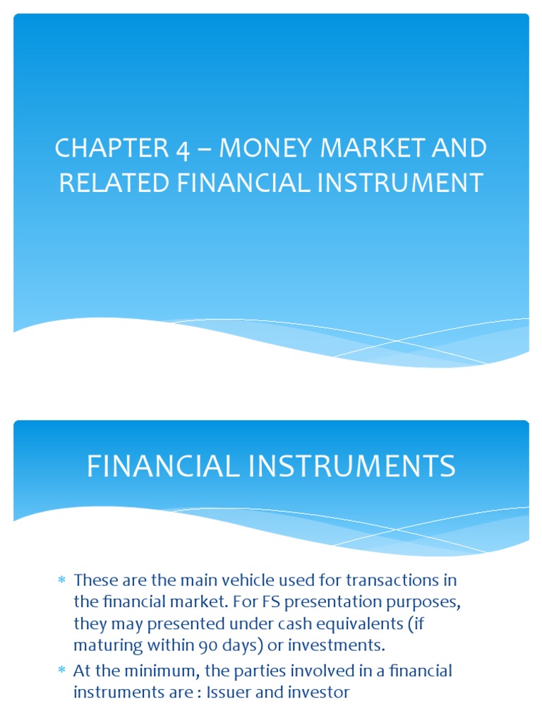 Money Market Financial Instruments Guide | PDF | Money Market ...