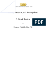 Loads, Supports, and Assumptions - A Quick Review: Professor Patrick L. Glon, P.E