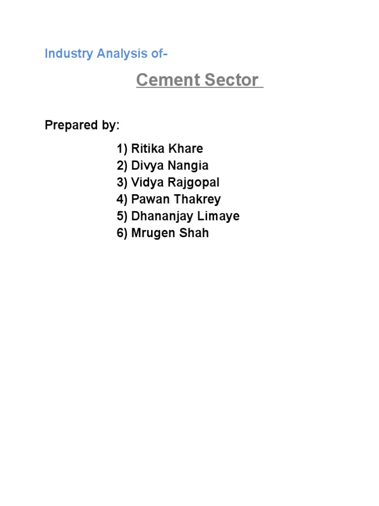 Cement Industry Analysis in India | PDF | Business | Cement