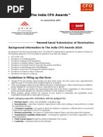 The India CFO Awards 2010 - Second Level Form
