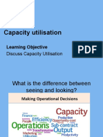 Capacity Utilisation: Learning Objective