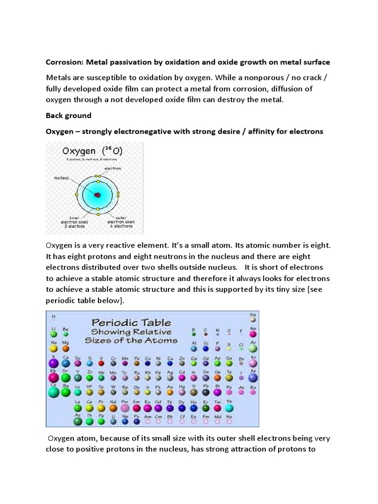 Factors Affecting the Formation and Growth of Protective Oxide Layers