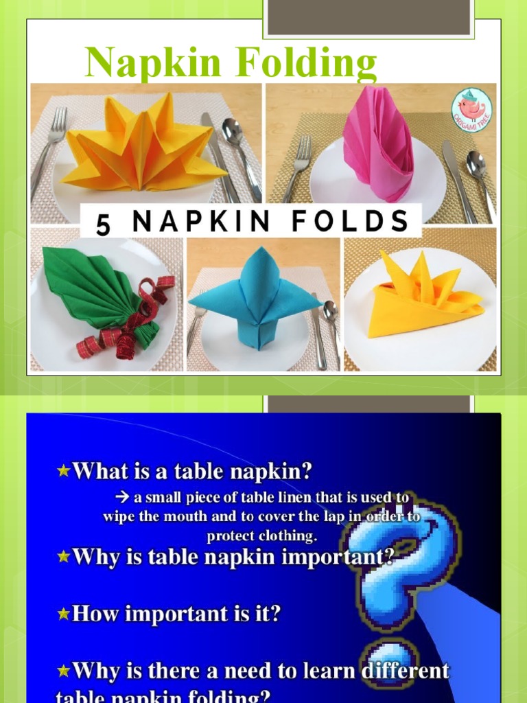 Napkin Folding PDF