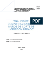 Análisis del comportamiento de muros de corte de hormigón armado mediante pushover