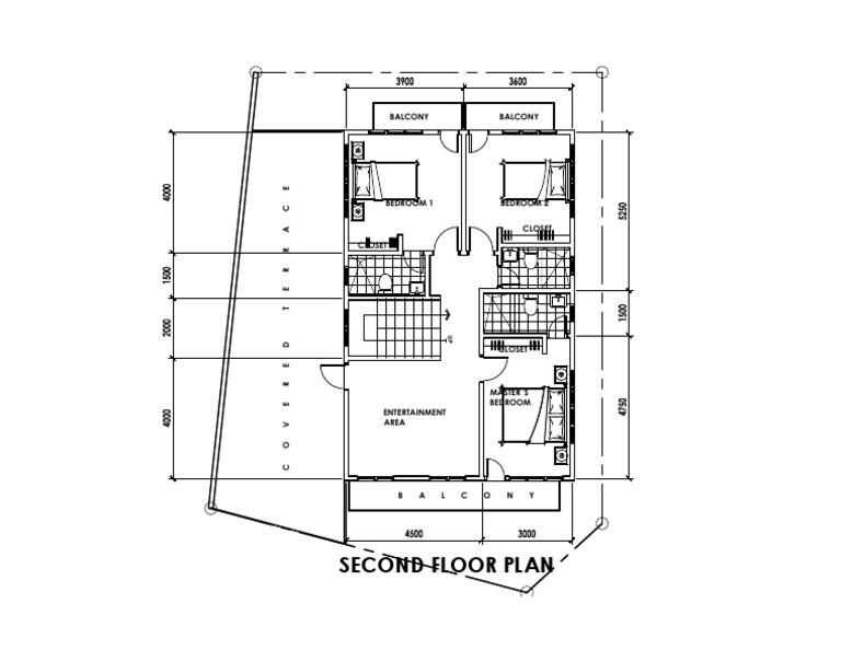 Second Floor Balcony Layout Plan | PDF