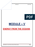 Module - V: Energy From The Oceans
